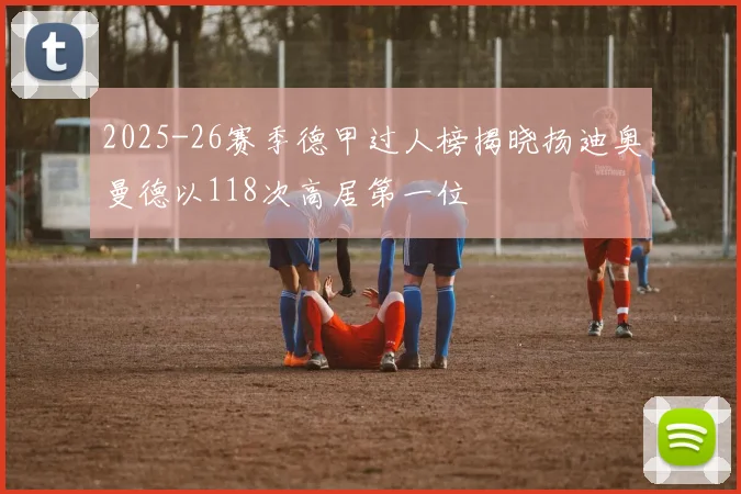 2025-26赛季德甲过人榜揭晓扬迪奥曼德以118次高居第一位